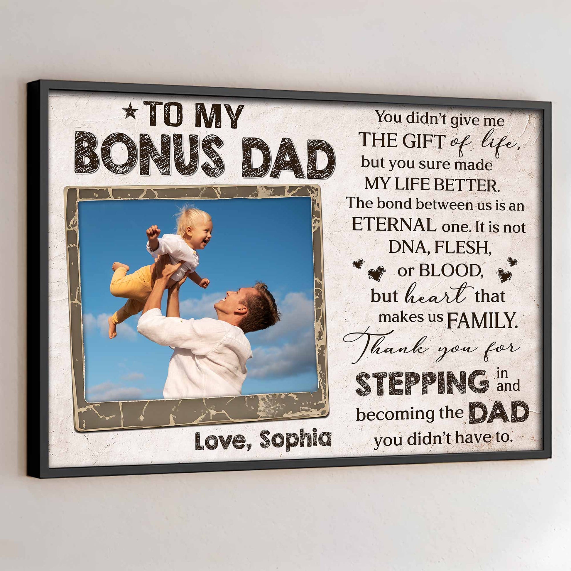 To My Bonus Dad Thank You For Stepping In