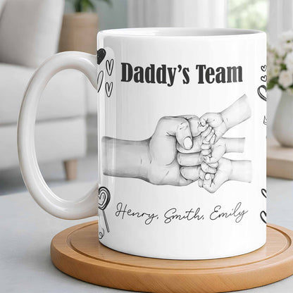 Daddy's Team Hand Holding Design