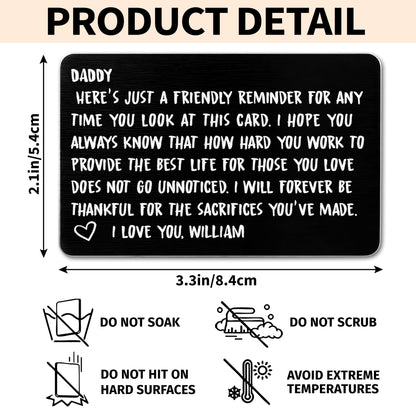 Friendly Reminder For Dad, Expressing Love and Gratitude