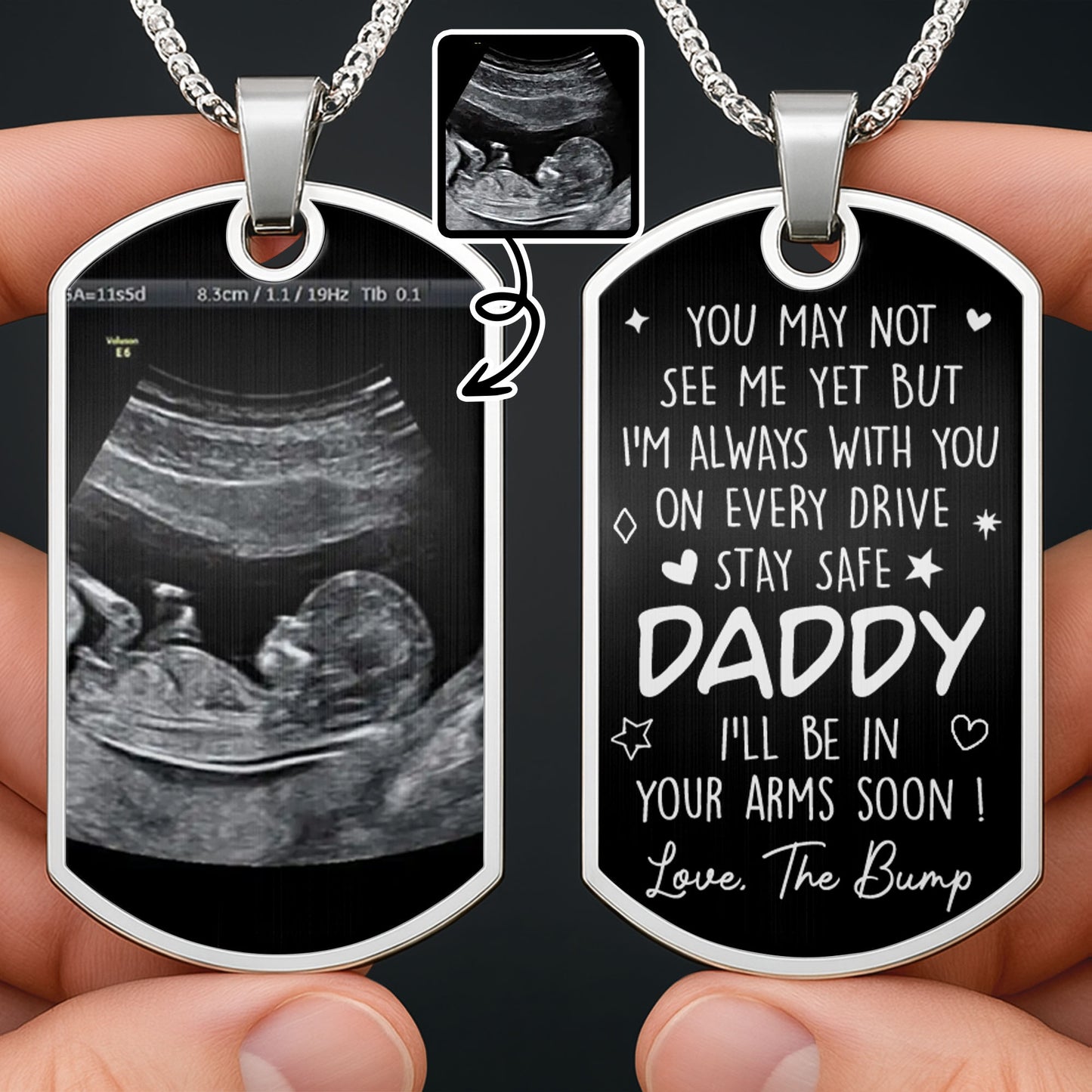 Stay Safe Daddy, I'll Be In Your Arms Soon, Ultrasound Image