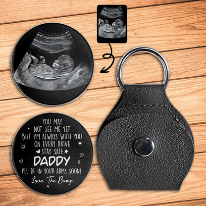 Love The Bump, Ultrasound Keyring For Expecting Dad