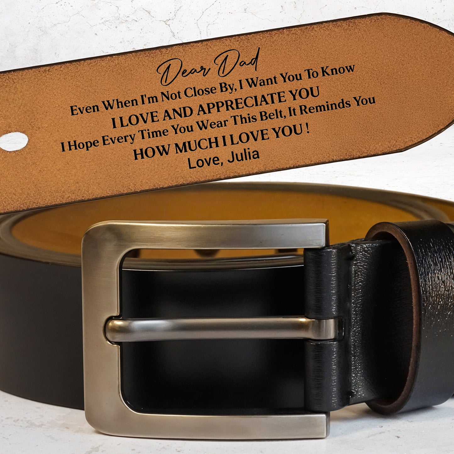 Dear Dad, Love And Appreciation Reminder Belt