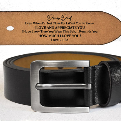 Dear Dad, Love And Appreciation Reminder Belt