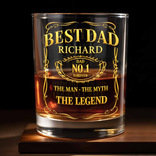 Best Dad, The Man The Myth The Legend Whiskey Glass