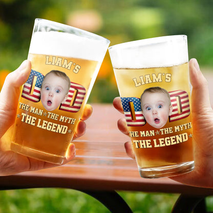 Dad The Man The Myth The Legend American Flag Child Face