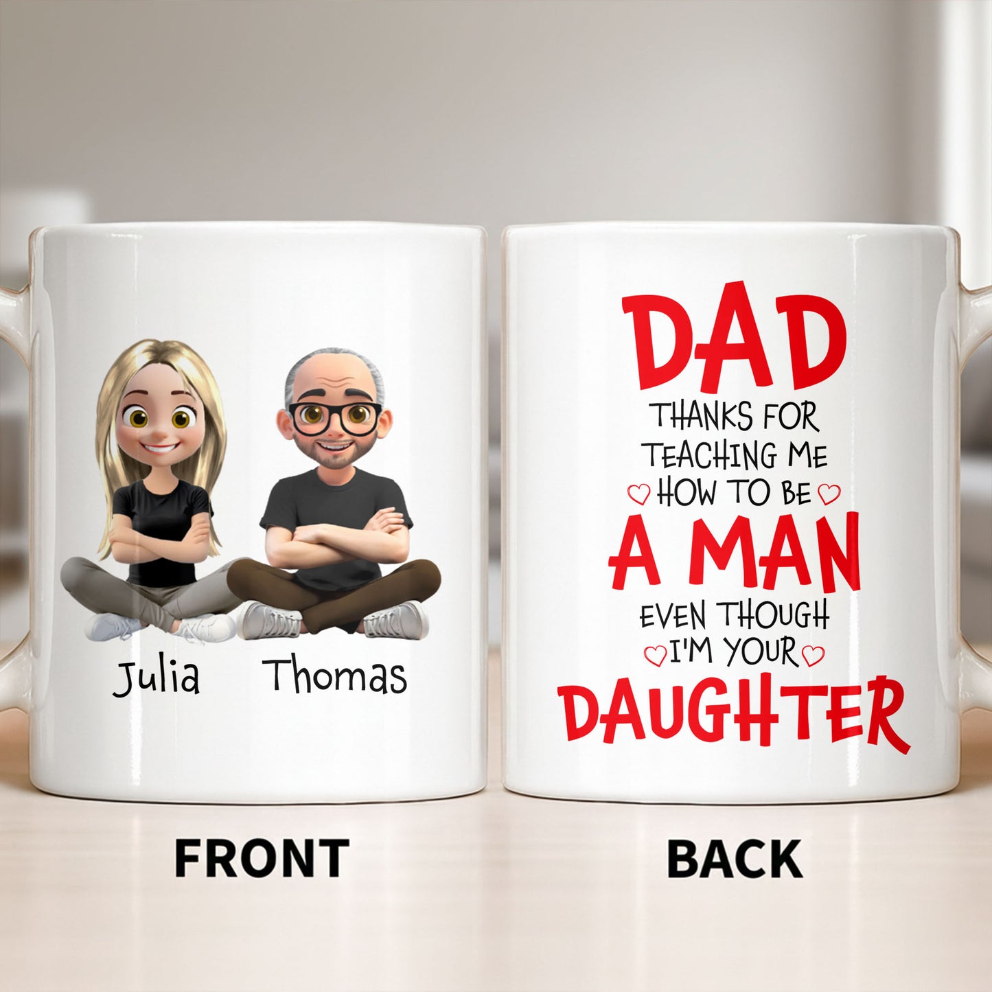 Our Bond Is Forever Side By Side Cartoon Couple