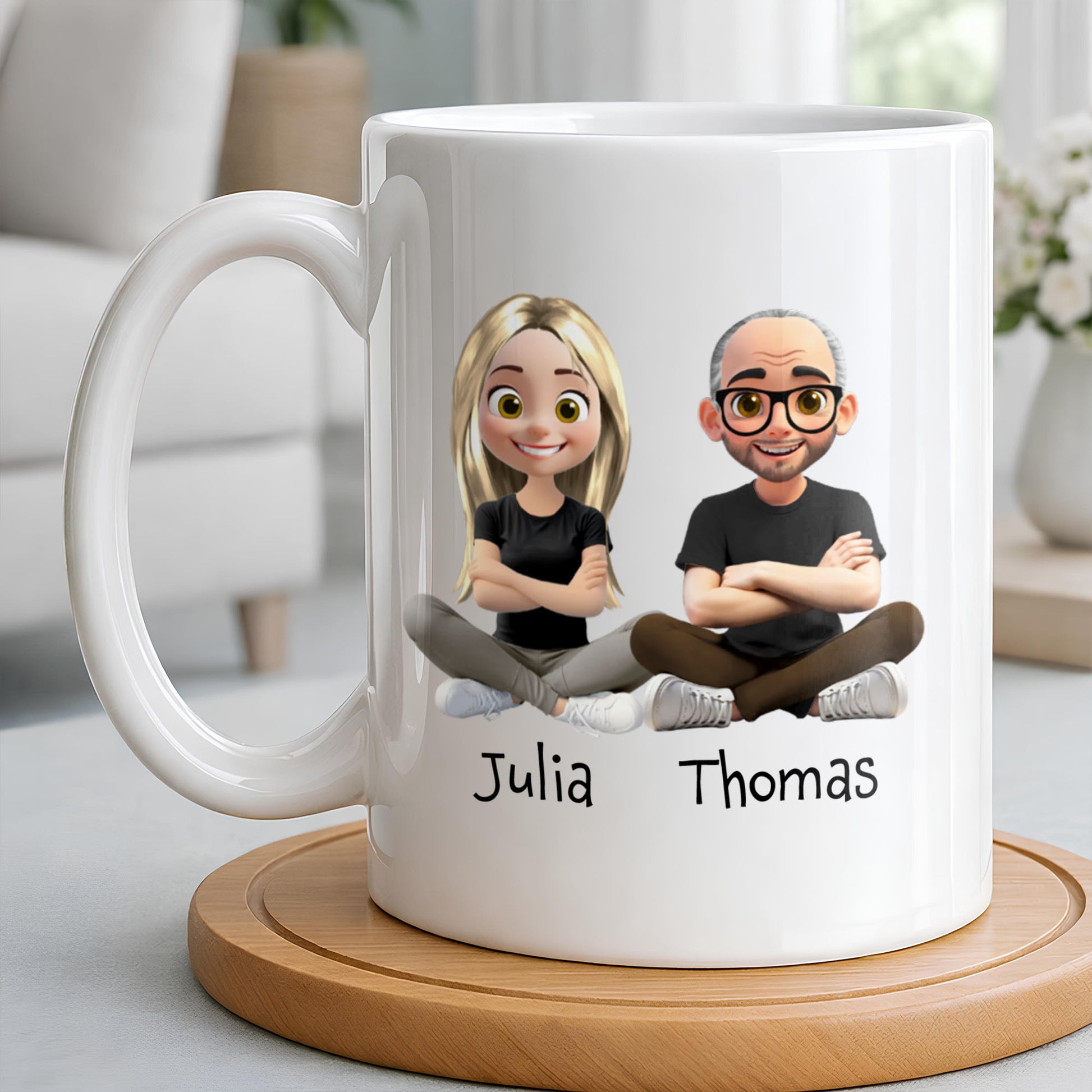 Our Bond Is Forever Side By Side Cartoon Couple