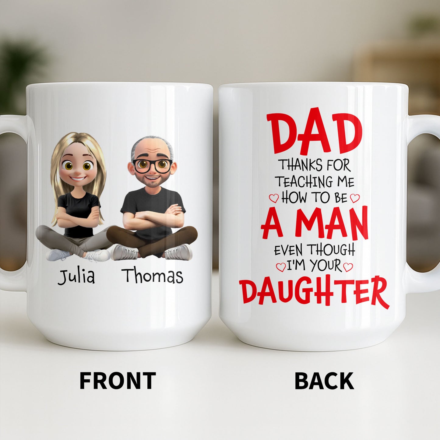 Our Bond Is Forever Side By Side Cartoon Couple