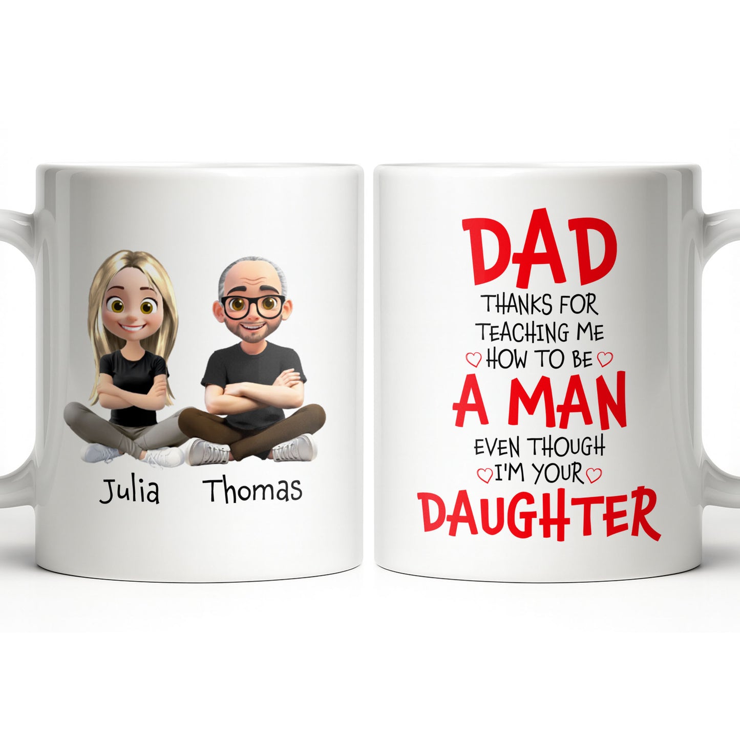 Our Bond Is Forever Side By Side Cartoon Couple