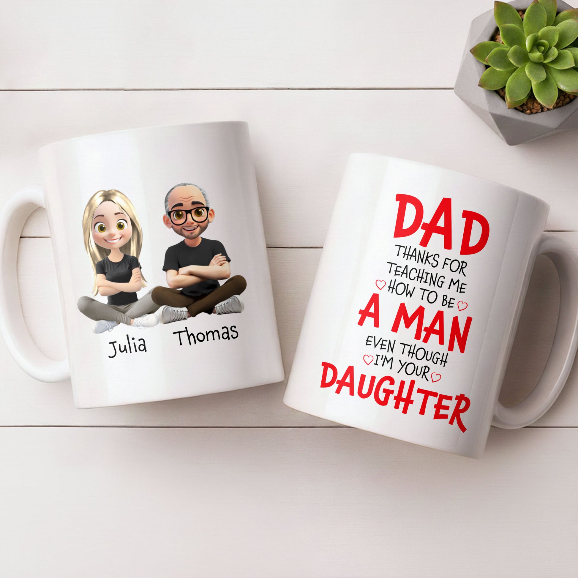 Our Bond Is Forever Side By Side Cartoon Couple