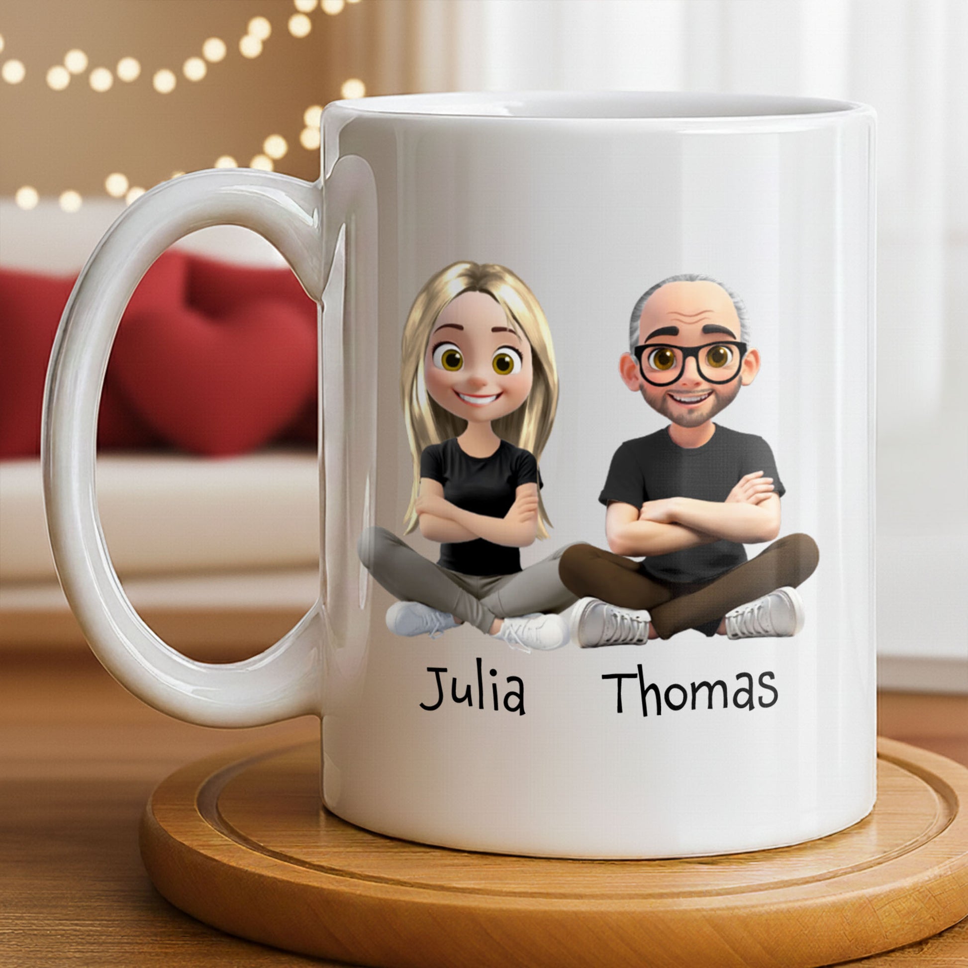 Our Bond Is Forever Side By Side Cartoon Couple