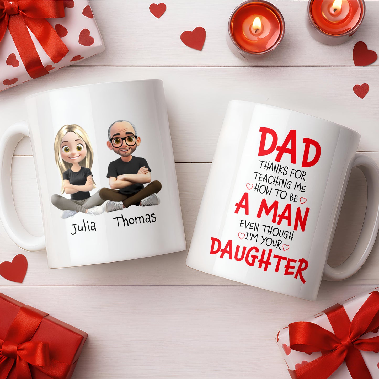 Our Bond Is Forever Side By Side Cartoon Couple