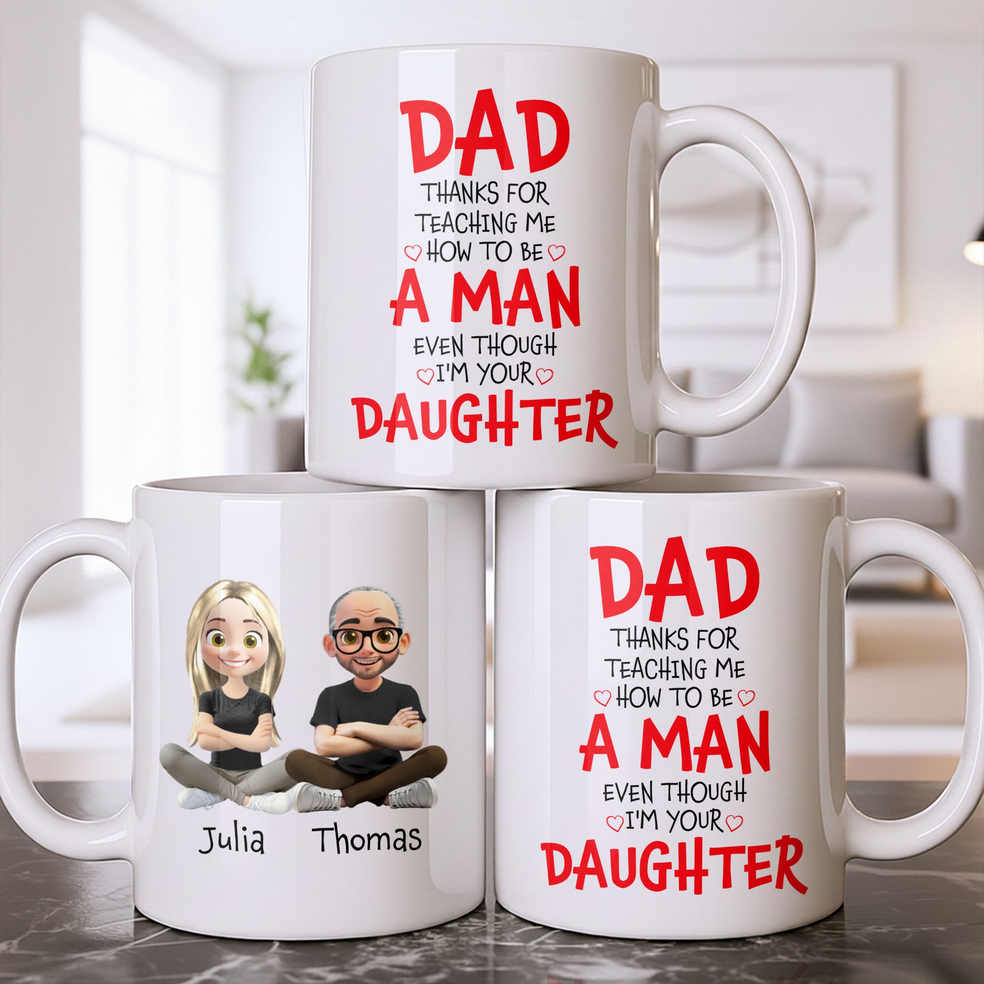 Our Bond Is Forever Side By Side Cartoon Couple