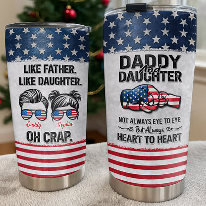 Like Father Like Daughter Oh Crap American Flag Sunglasses