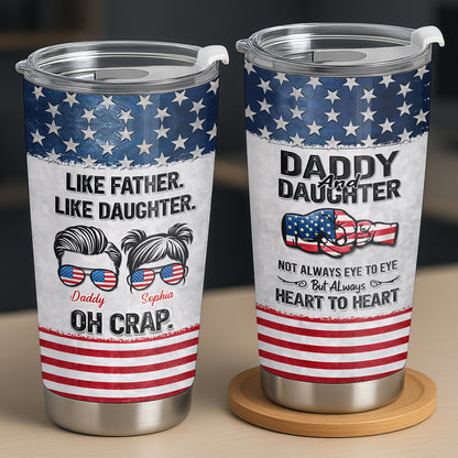 Like Father Like Daughter Oh Crap American Flag Sunglasses