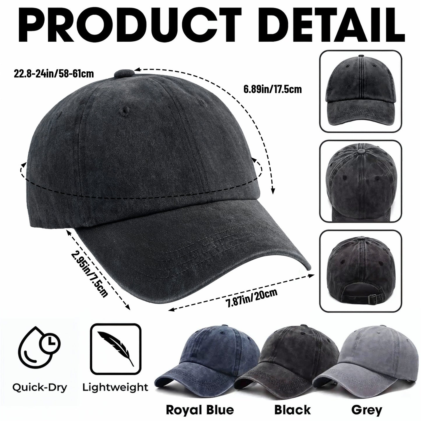 I'm Not The Step Dad I'm Just The Dad That Stepped Up Boot Print - Personalized Custom Washed Denim Cap - DAD513_WDCAP