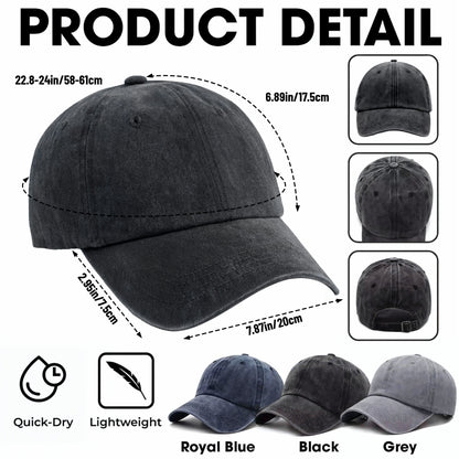 I'm Not The Step Dad I'm Just The Dad That Stepped Up Boot Print - Personalized Custom Washed Denim Cap - DAD513_WDCAP