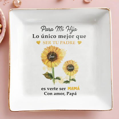 Para Mi Hija Lo único mejor que ser tu padre - Plat de bijoux personnalisé personnalisé - DAU001_SCRD