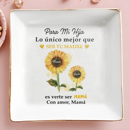 Para Mi Hija Lo único mejor que ser tu padre - Plat de bijoux personnalisé personnalisé - DAU001_SCRD