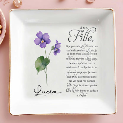 Gift For Daughter With Emotional Quote and Flowers