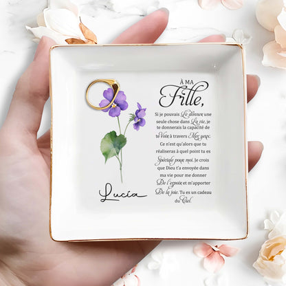 Gift For Daughter With Emotional Quote and Flowers