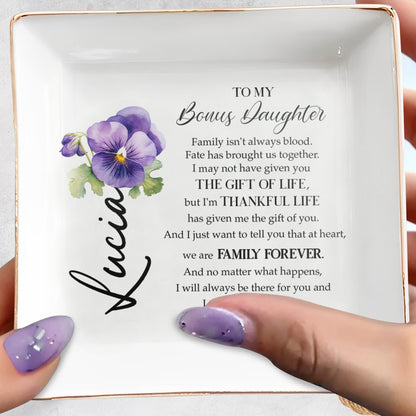 Family Isn't Always Blood Personalized Dish - Personalized Custom Jewelry Dish - DAU042_SCRD