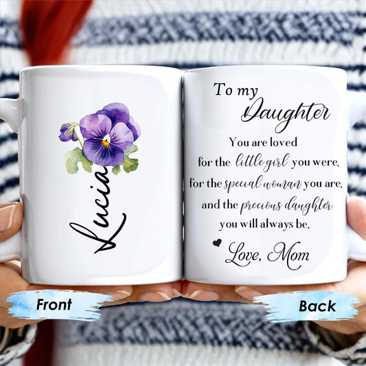 Precious Daughter Special Woman Love Mom Pansy Design