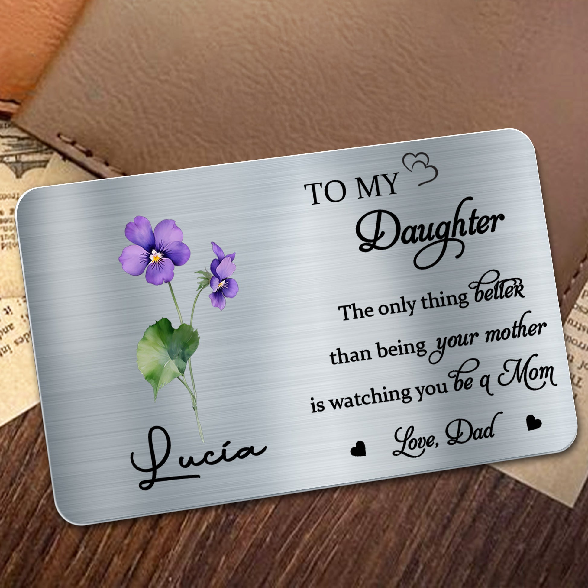 Flowers Hearts Message For Daughter