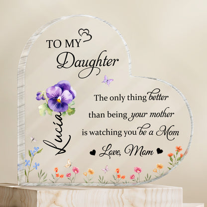 To My Daughter Love From Mom Featuring Flowers And Butterflies