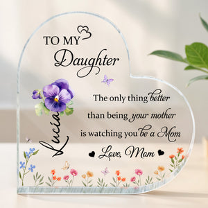 To My Daughter Love From Mom Featuring Flowers And Butterflies