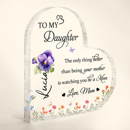 To My Daughter Love From Mom Featuring Flowers And Butterflies