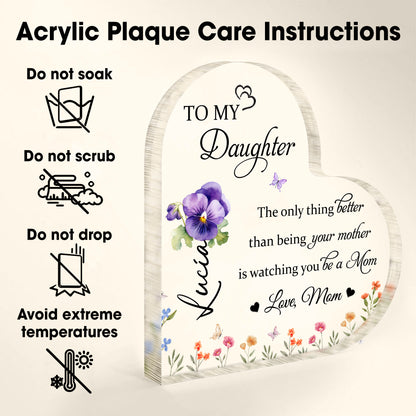 To My Daughter Love From Mom Featuring Flowers And Butterflies