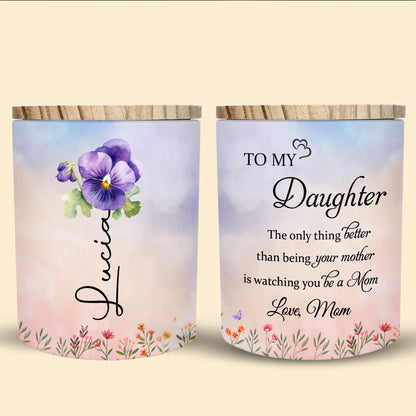 To My Daughter, Love From Mom, Butterfly And Flowers