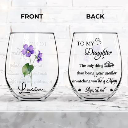 To My Daughter Watching You Be A Mom Heart Flower Design