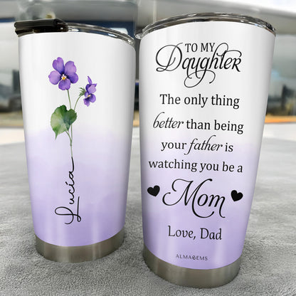 Watching You Be A Mom, Violets And Heart Design
