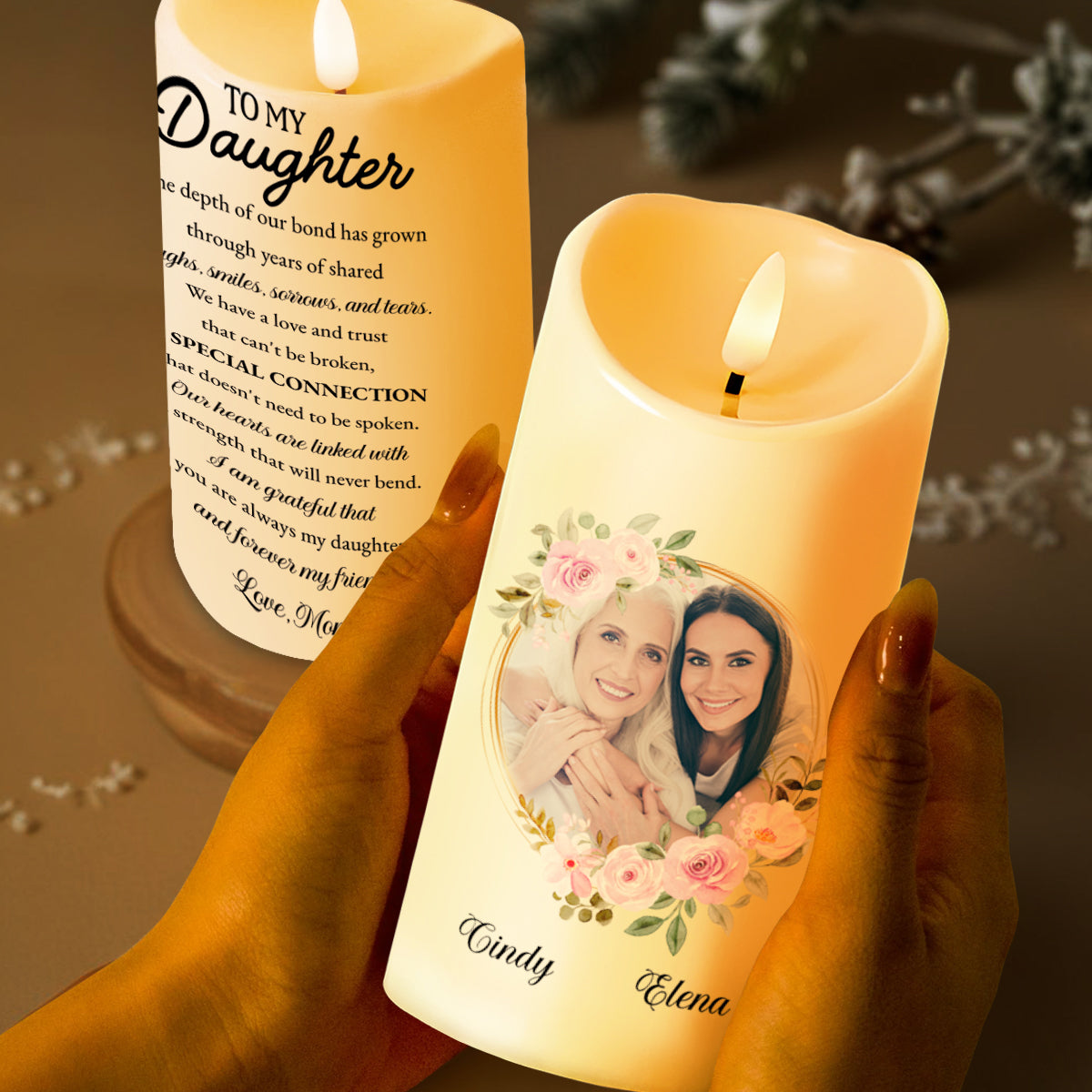 Special Connection Floral Motif Daughter Gift