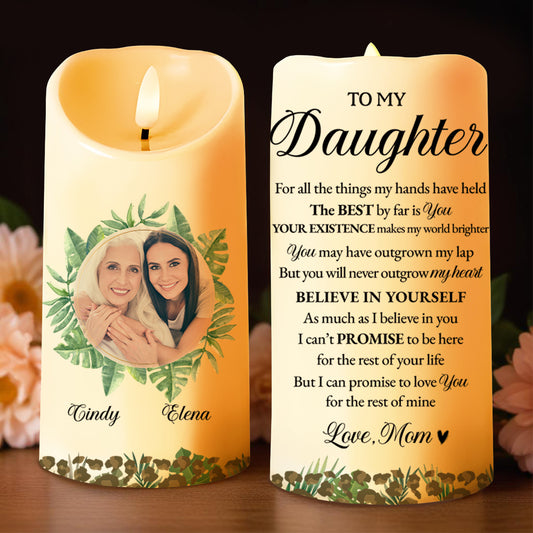 Believe In Yourself, Love Mom, Leaf Design Portrait