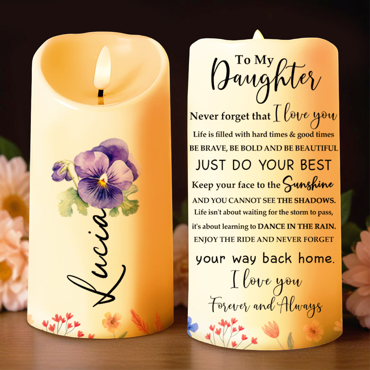Sunshine And Flowers Inspirational Message For Daughter