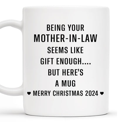 Merry Christmas Mother-In-Law Mug With Heart