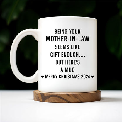 Merry Christmas Mother-In-Law Mug With Heart