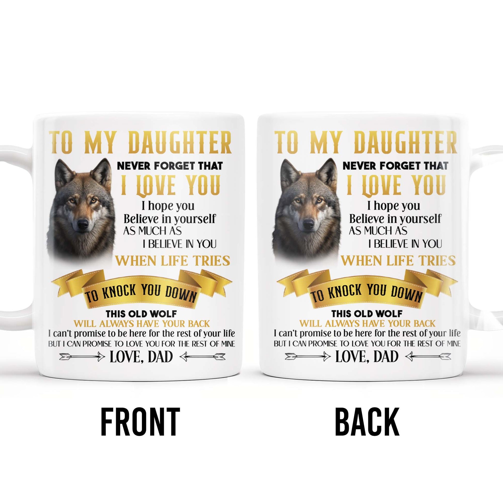 Wolf And Banner Inspirational Love Message For Daughter