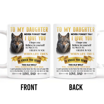 Wolf And Banner Inspirational Love Message For Daughter