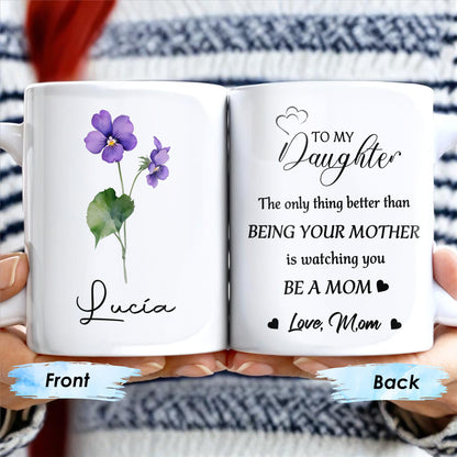 Watching You Be A Mom Heart and Flowers Design