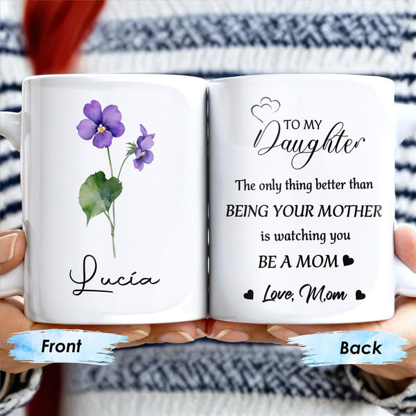 Watching You Be A Mom Heart and Flowers Design