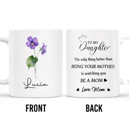 Watching You Be A Mom Heart and Flowers Design