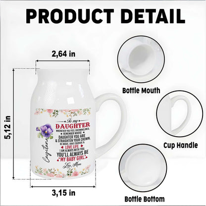 Courage and Love Life Message For Daughter With Floral Design