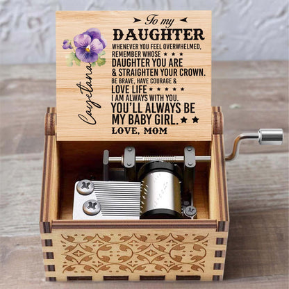 Love Life Courageous Daughter Floral Music Box