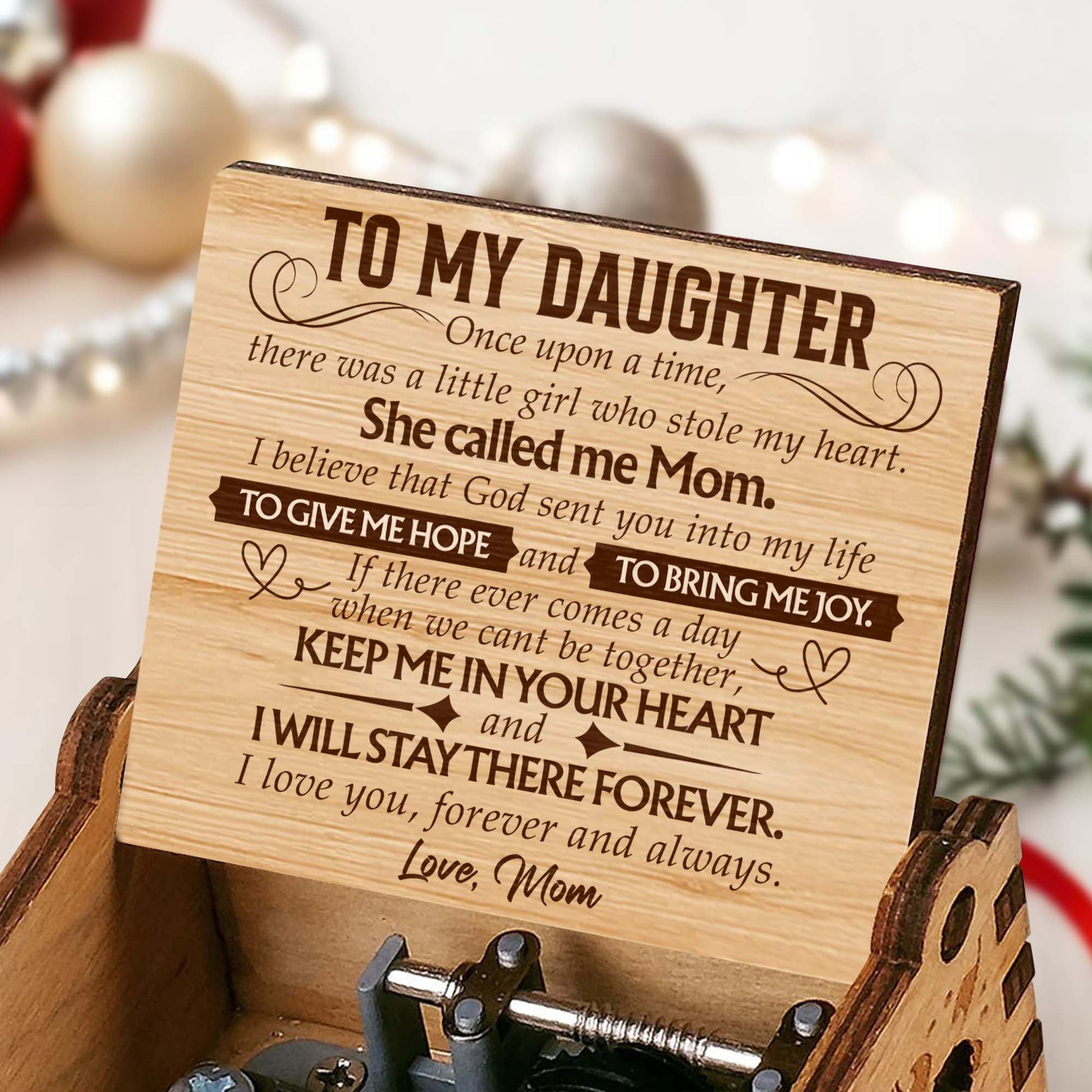 To My Daughter, Forever And Always With Love, Mom