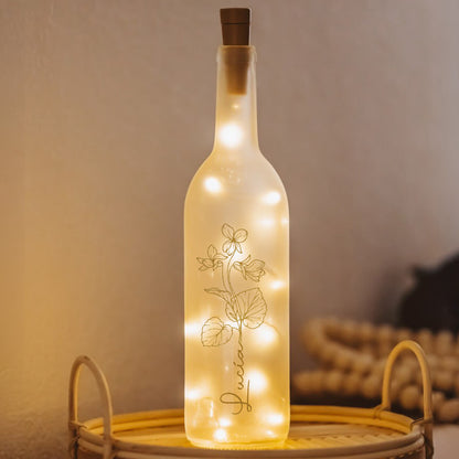 To My Daughter, Watching You Be A Mom, Floral Design - Personalized Bottle Lamp - DAU106_BTL