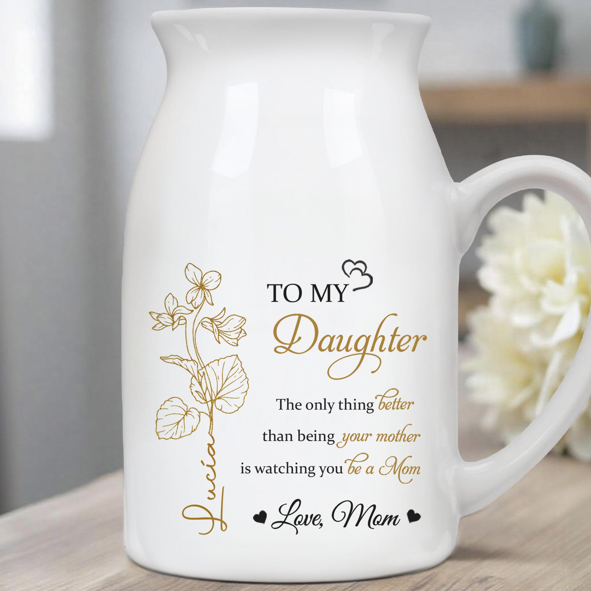 Mother To Daughter Love And Flowers Emotional Message